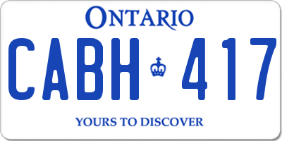 ON license plate CABH417