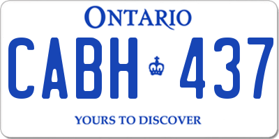 ON license plate CABH437