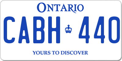 ON license plate CABH440