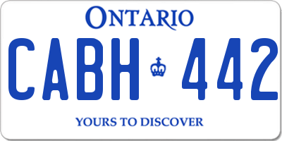 ON license plate CABH442