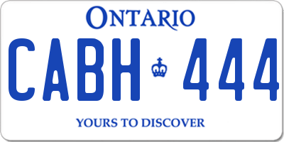 ON license plate CABH444