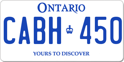 ON license plate CABH450