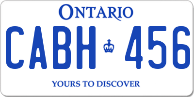 ON license plate CABH456