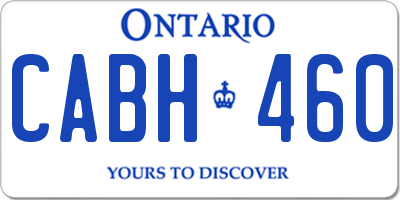 ON license plate CABH460