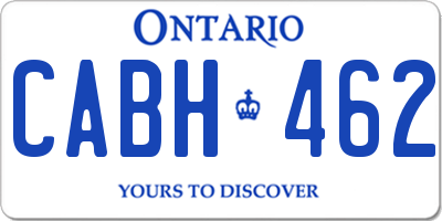 ON license plate CABH462