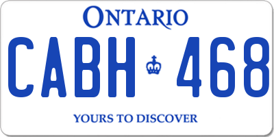 ON license plate CABH468