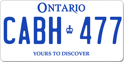 ON license plate CABH477