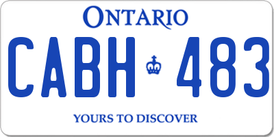 ON license plate CABH483