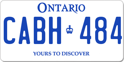 ON license plate CABH484