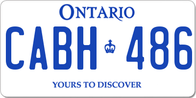 ON license plate CABH486