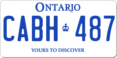 ON license plate CABH487