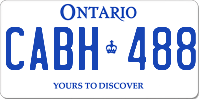 ON license plate CABH488