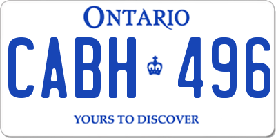 ON license plate CABH496