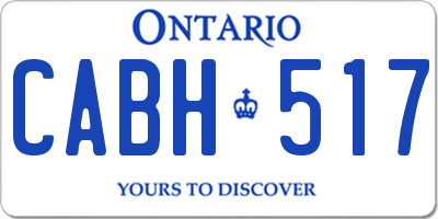 ON license plate CABH517