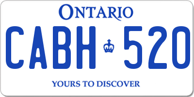 ON license plate CABH520