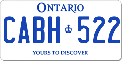 ON license plate CABH522