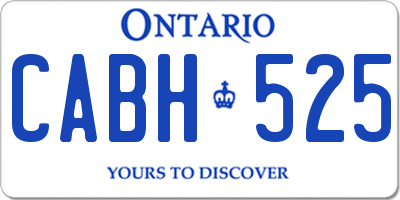 ON license plate CABH525