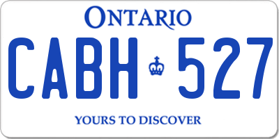 ON license plate CABH527