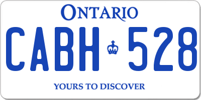 ON license plate CABH528