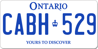 ON license plate CABH529