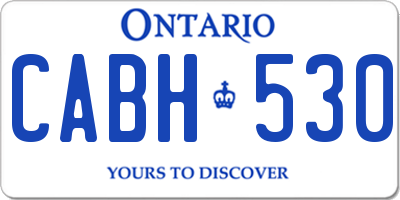 ON license plate CABH530