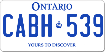 ON license plate CABH539