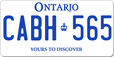 ON license plate CABH565