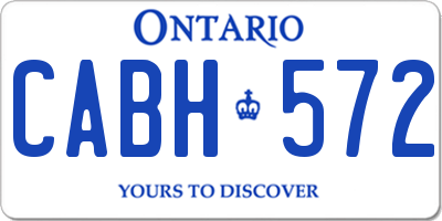 ON license plate CABH572