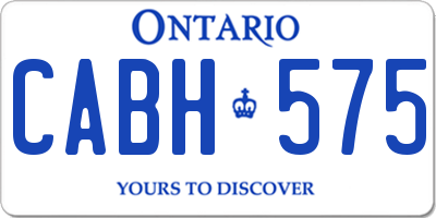 ON license plate CABH575