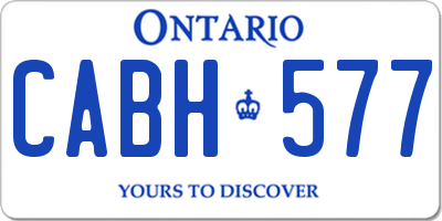 ON license plate CABH577