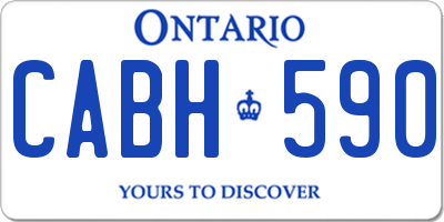 ON license plate CABH590