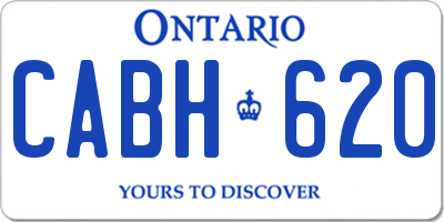 ON license plate CABH620