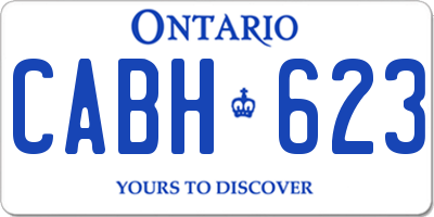 ON license plate CABH623