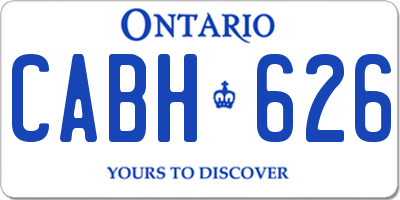 ON license plate CABH626