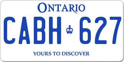 ON license plate CABH627