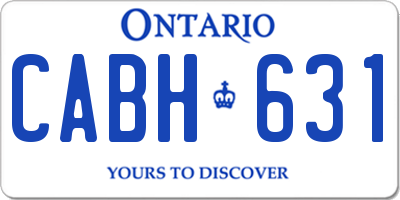 ON license plate CABH631