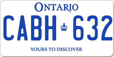 ON license plate CABH632