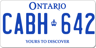 ON license plate CABH642