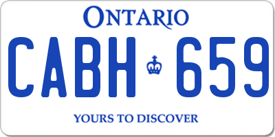 ON license plate CABH659