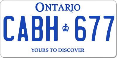 ON license plate CABH677