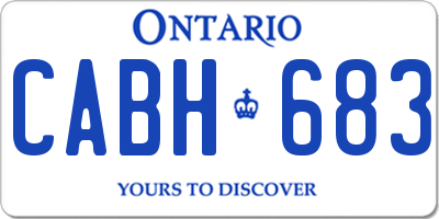 ON license plate CABH683