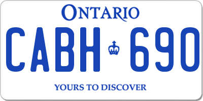 ON license plate CABH690