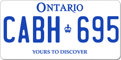 ON license plate CABH695