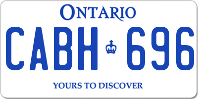 ON license plate CABH696