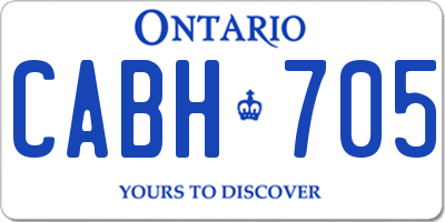 ON license plate CABH705