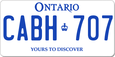 ON license plate CABH707