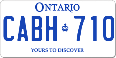 ON license plate CABH710