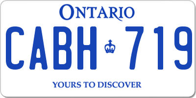 ON license plate CABH719