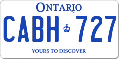 ON license plate CABH727