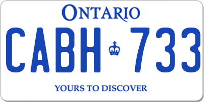 ON license plate CABH733